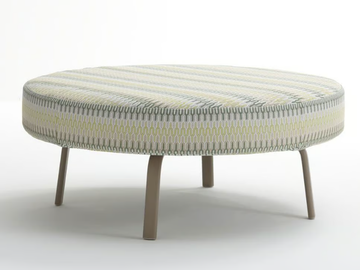 KEY WEST - Round fabric garden pouf by Roberti - view 2