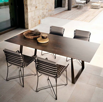 HAMPTONS GRAPHICS - Rectangular HPL garden table by Roberti - view 3