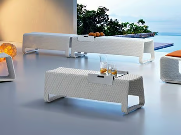HAMPTONS - Aluminium garden bench by Roberti - view 3