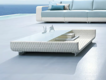 HAMPTONS - Glass and aluminium coffee table by Roberti - view 2