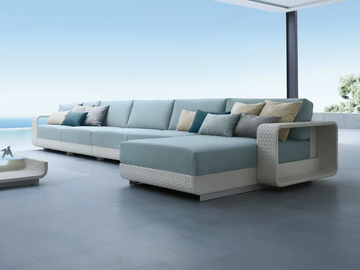 HAMPTONS - Sectional modular aluminium garden sofa by Roberti - view 2