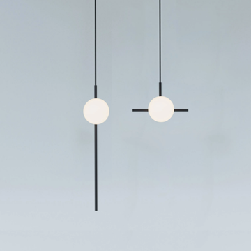 ROXANNE DUO - Opal glass pendant lamp by Robin - view 3
