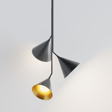 RUBI TRIO - Metal pendant lamp by Robin - view 3