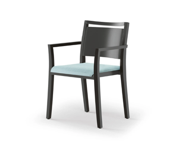 BONNIE & CLYDE - Stackable upholstered chair with armrests by Rosconi - view 3