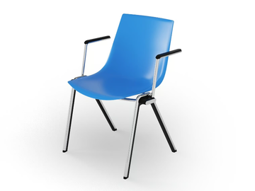 BLAQ 468 - Plastic chair with armrests by Rosconi - view 2