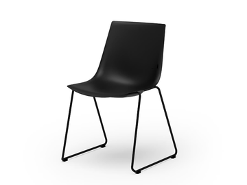 BLAQ 469 - Sled base plastic chair by Rosconi - view 2