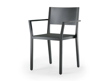 BONNIE & CLYDE - Stackable solid wood chair with armrests by Rosconi - view 2