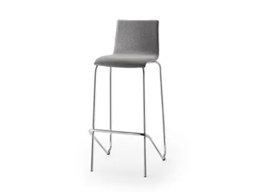 ATICON - Stackable high fabric stool with back by Rosconi - view 2