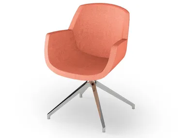 LOUNGE 630 - With 4-spoke base chair with fire retardant padding by Rosconi - view 2