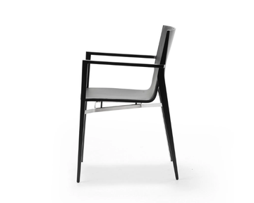 TENDO - Upholstered leather chair with armrests by Rosconi - view 3
