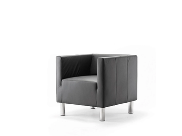 ULTIMO - Leather easy chair with armrests by Rosconi - view 2