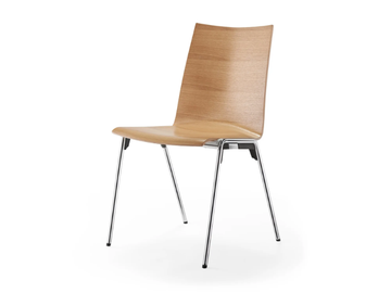 LOGOCHAIR - Stackable wood veneer chair by Rosconi - view 2