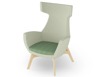 LOUNGE 620 - Upholstered fabric armchair with armrests by Rosconi - view 3