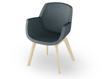 LOUNGE 630 - Fabric chair with fire retardant padding by Rosconi - view 2