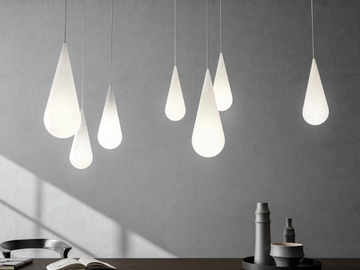 GOCCIA - Opal glass pendant lamp by Rotaliana - view 2