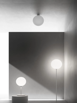 FLOW GLASS - LED blown glass ceiling lamp by Rotaliana - view 3