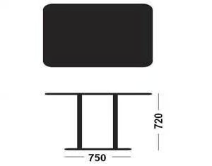 PLANC - Rectangular laminate table by SELLEX - view 3