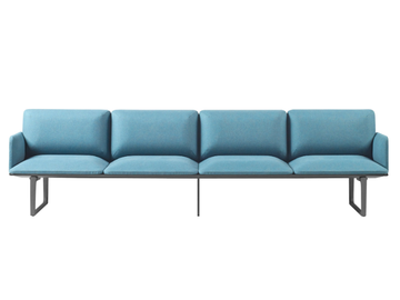 SQUARE - Freestanding fabric beam seating with armrests by SELLEX - view 2