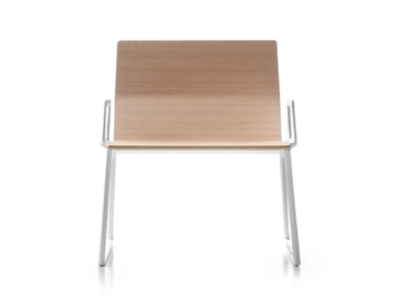 BILDU - Wooden chair with armrests by SELLEX - view 2