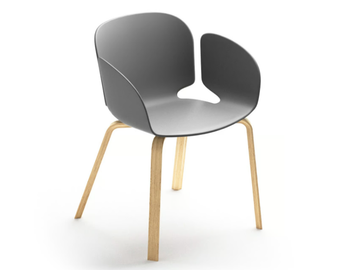 NEST - Polypropylene chair with armrests by SELLEX - view 2