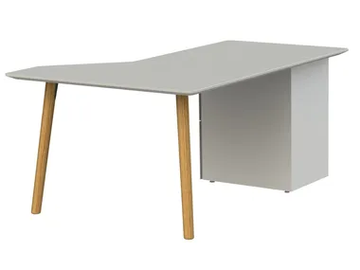 FLY - L-shaped wooden workstation desk with drawers by SELLEX - view 2