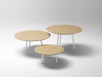 MIX - Round wooden coffee table by SELLEX - view 2