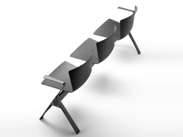 SLAM - Polypropylene beam seating with armrests by SELLEX - view 3