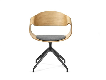 CHANTAL - Swivel trestle-based multi-layer wood chair by SITIA - view 3