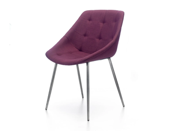 MISS LILY - Upholstered fabric chair with steel legs by SITIA - view 2