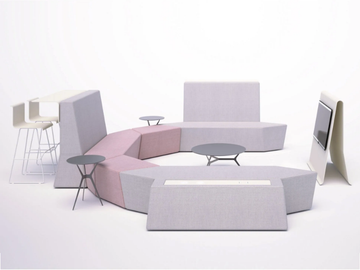 ROCKS - Modular fabric bench seating by SITIA - view 2