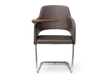 MAJOR - Upholstered cantilever fabric training chair with writing tablet by SITIA - view 2