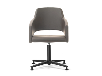 MAJOR - Contemporary style with 4-spoke base fabric chair with armrests by SITIA - view 2