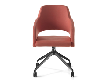 MAJOR - Upholstered swivel office chair with castors by SITIA - view 2