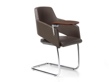 MAJOR - Upholstered cantilever fabric training chair with writing tablet by SITIA - view 3
