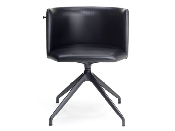 PERGY - Upholstered swivel leather chair by SITIA - view 2