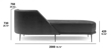 PERGY - Upholstered fabric day bed by SITIA - view 3