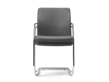 TEMPO - Cantilever leather chair with armrests by SITIA - view 3