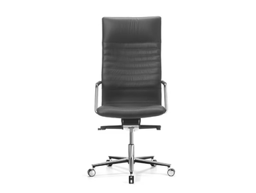 TEMPO - Leather executive chair with castors by SITIA - view 3