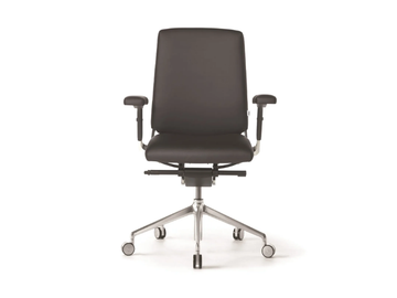 BLACK OR WHITE - Leather office chair by SITIA - view 2