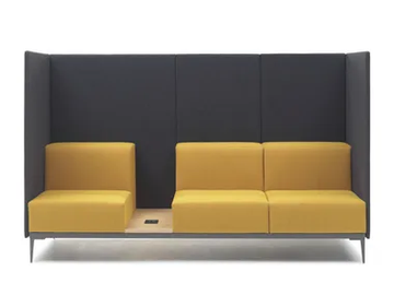 FELICITY - 3 seater high-back fabric sofa by SITIA - view 2