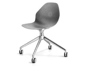 KLERA - Swivel die cast aluminium chair with castors by SITIA - view 2