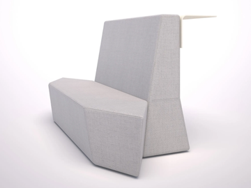 ROCKS - Fabric bench high-back by SITIA - view 2