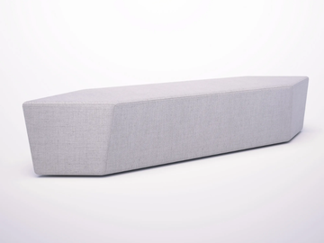 ROCKS - Upholstered fabric bench by SITIA - view 2