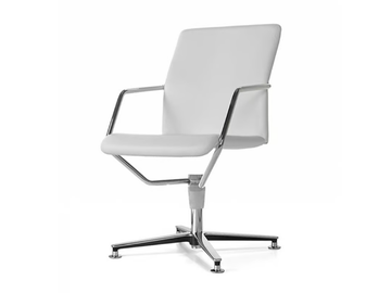 TEMPO - Leather office chair with 4-Spoke base by SITIA - view 2