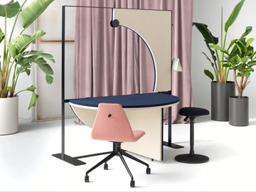 UNA - Folding PET office workstation with sound absorbing screens by SITIA - view 3