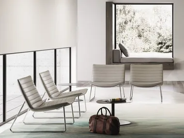 DAMATRÀ - Sled base fabric chair by SITLOSOPHY® - view 2