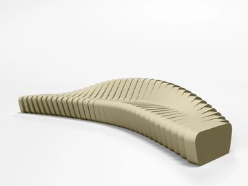 CLIFFY - Curved modular coated foam leisure sofa by SIXINCH - view 3