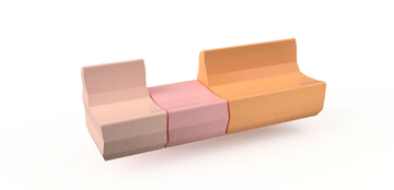 CRUSHED - Rectangular coated foam pouf by SIXINCH - view 3