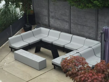 OFFSHORE - Modular coated foam leisure sofa by SIXINCH - view 2