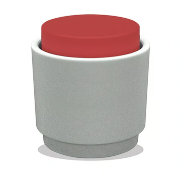 TINGLE - Storage round reinforced plastic pouf by SIXINCH - view 3
